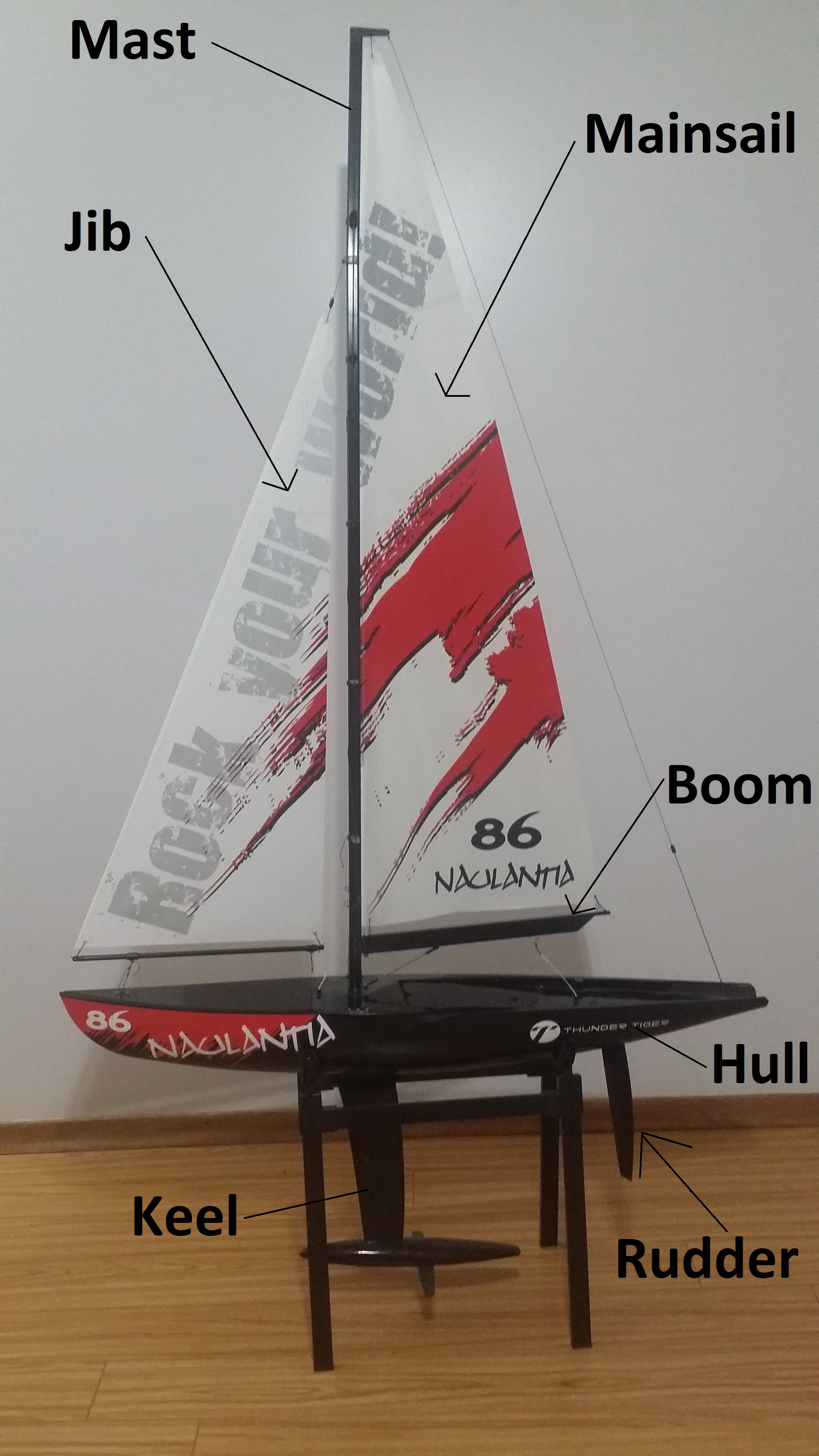 rc sailboat hull