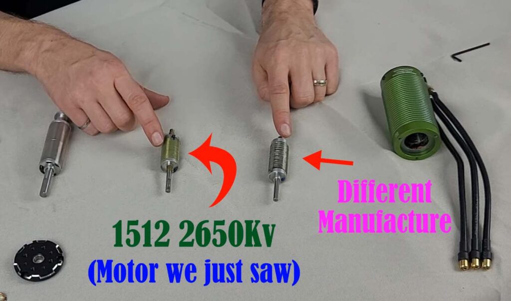 Comparing Rotors of 3 Motors 1512 1721 700-68