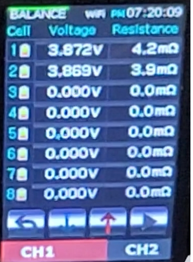 internal resistance per cell.